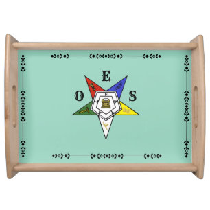 Order of the Eastern Star Emblem of the Order Serving Tray