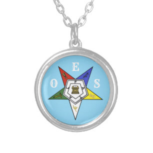 Order of the Eastern Star Emblem of the Order Silver Plated Necklace