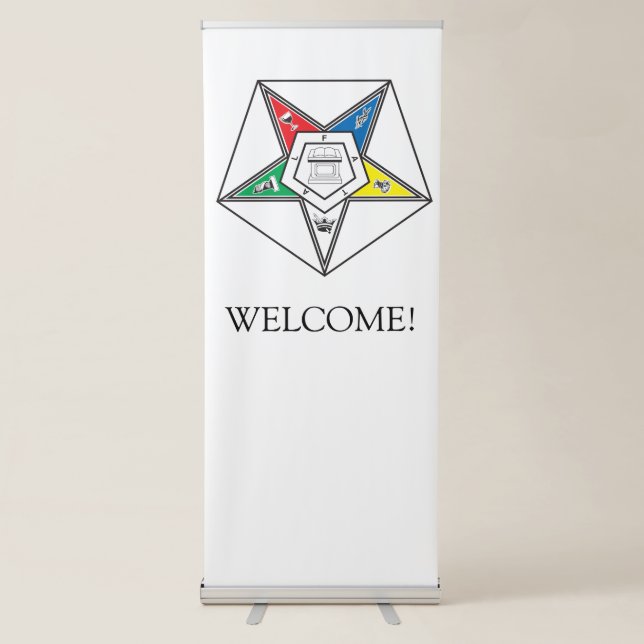 Order of the Eastern Star Emblem Retractable Banner (Front)