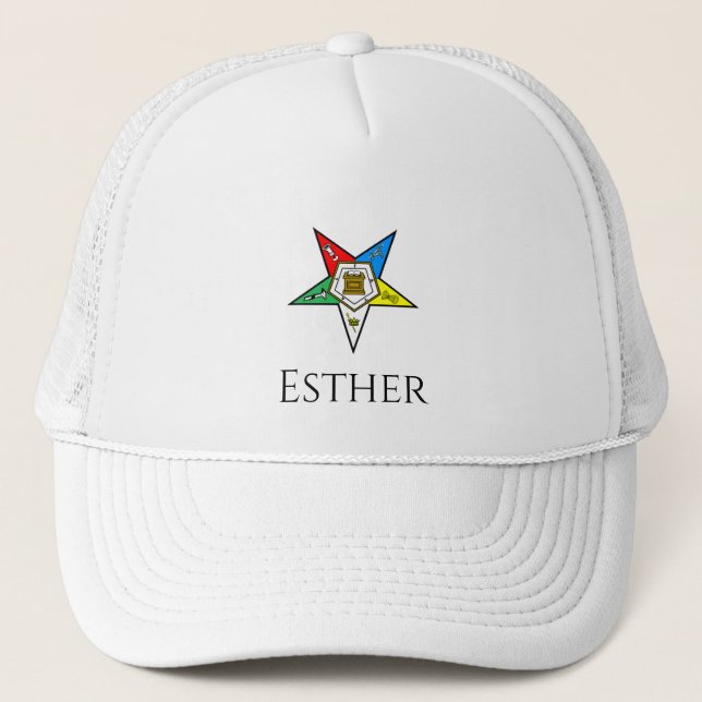 Order of the Eastern Star: Esther Trucker Hat (Front)