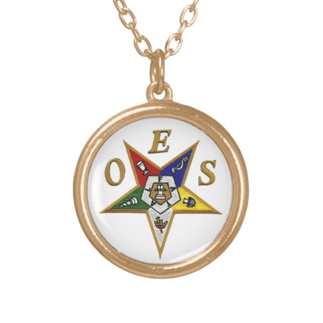 ORDER of the EASTERN STAR Gold Plated Necklace (Front)