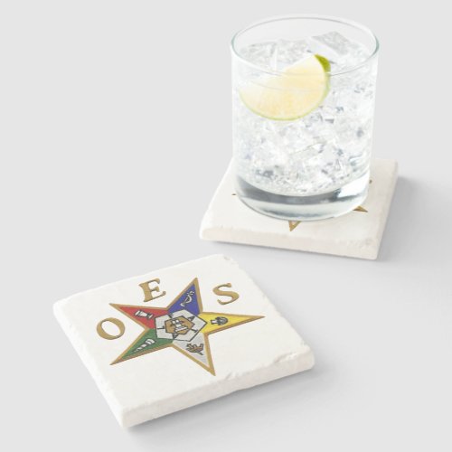 ORDER of the EASTERN STAR   MARBLE STONE COASTER