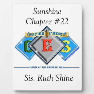 Order of the Eastern Star OES Plaque