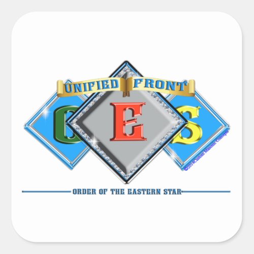 Order of the Eastern Star OES Square Sticker