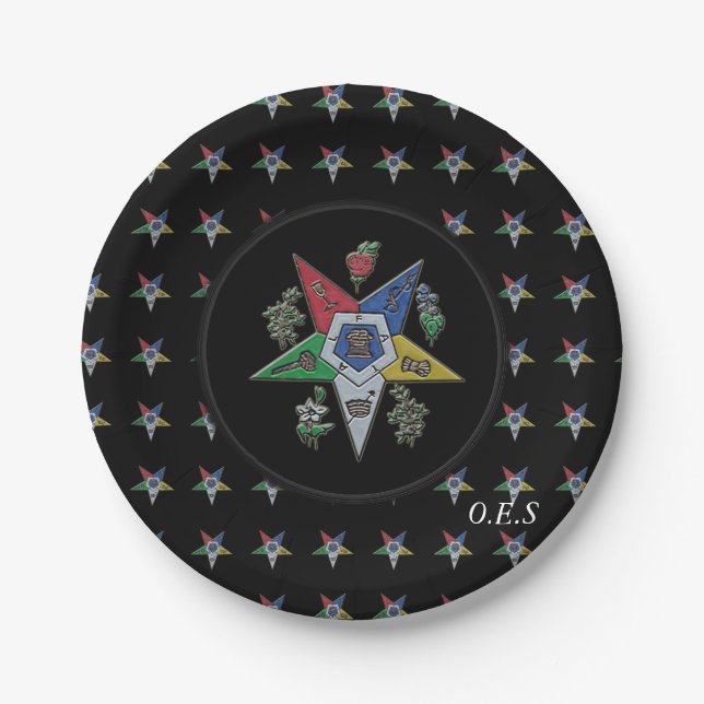Order Of The Eastern Star Paper Plates (Front)