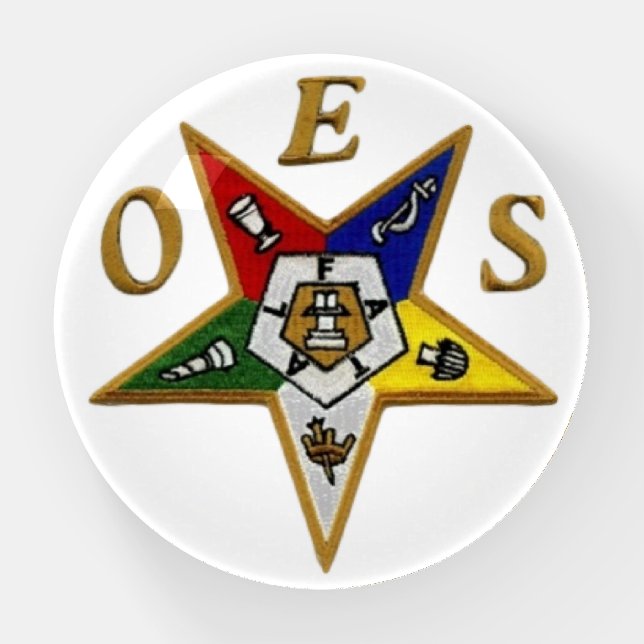 Order of the Eastern Star Paperweight (Front)