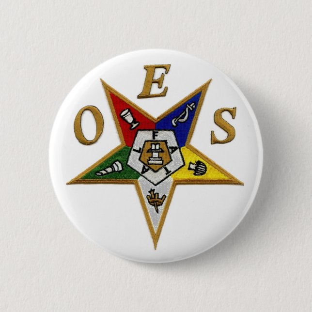 ORDER of the EASTERN STAR Pinback Button (Front)