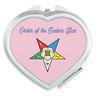 Order of the Eastern Star Pink Compact Mirror
