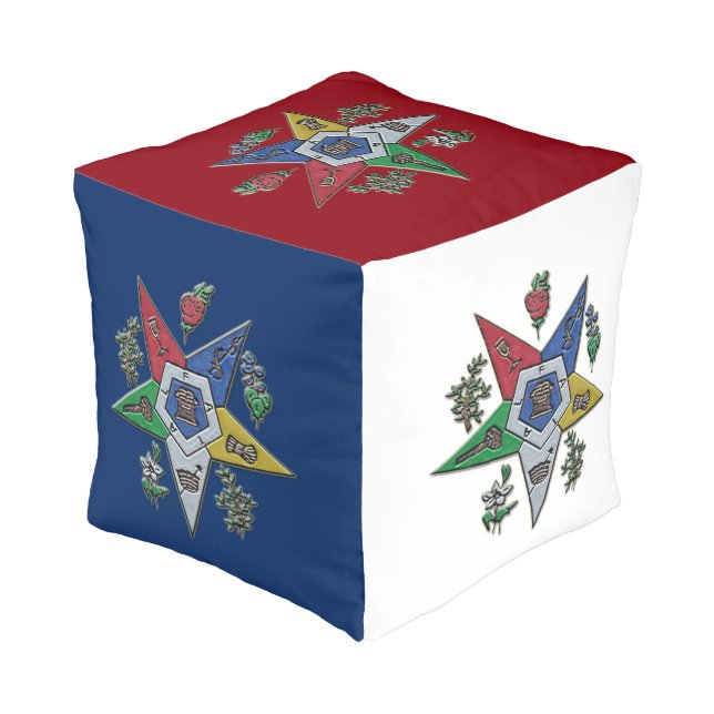 Order Of The Eastern Star Pouf (Angled Back)