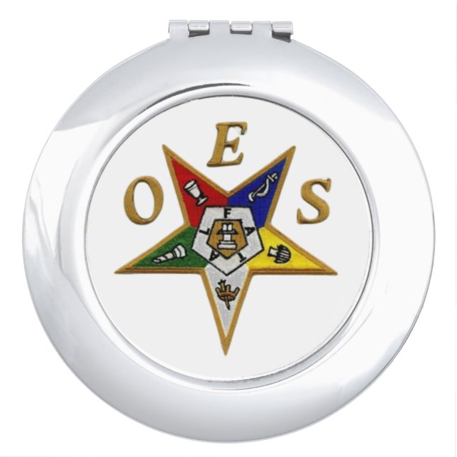 ORDER of the EASTERN STAR   Round Compact Mirror (Front)