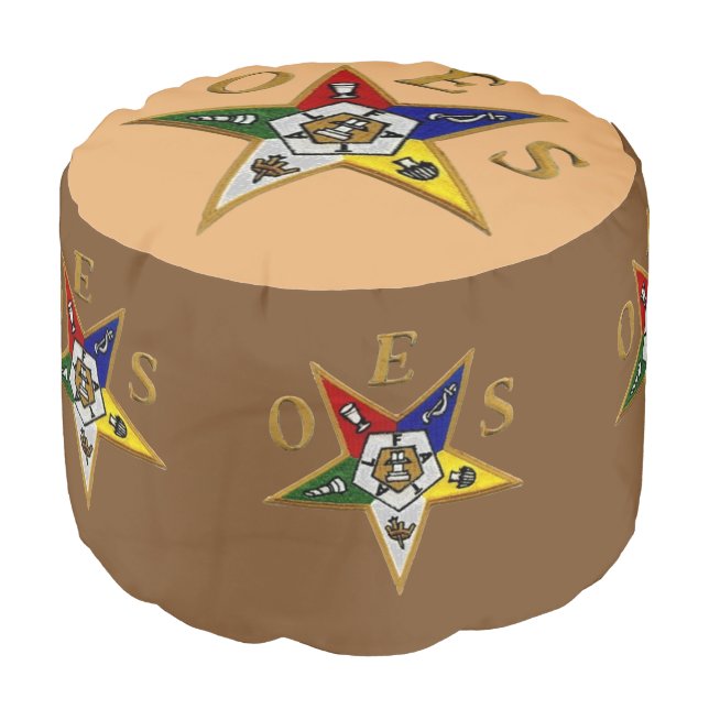 ORDER of the EASTERN STAR   Round Ottoman (Angled Front)