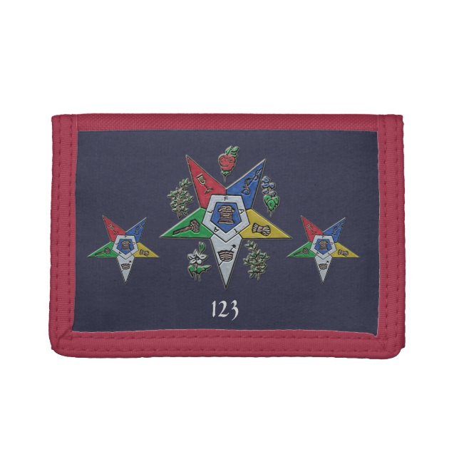 Order Of The Eastern Star Tri-fold Wallet (Front)