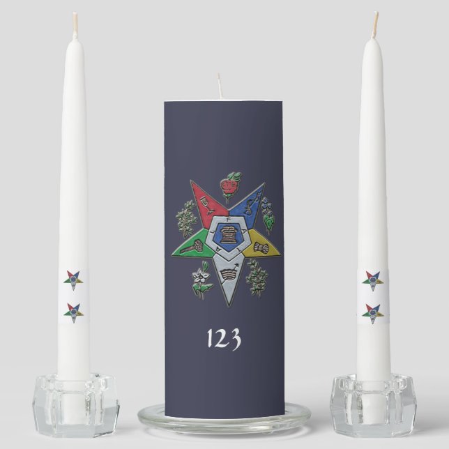 Order Of The Eastern Star Unity Candle Set (Front)