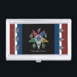 Order Of The Eastern Star USA Business Card Holder<br><div class="desc">The Order of the Eastern Star is the world's largest fraternal organization to which men and women may both belong. There are over one million members of the order worldwide who fall under the governance of the General Grand Chapter. As a Fraternal and benevolent organization the Order of the Eastern...</div>