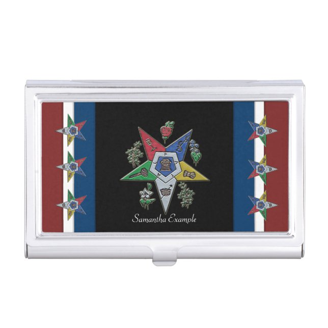 Order Of The Eastern Star USA Business Card Holder (Front)