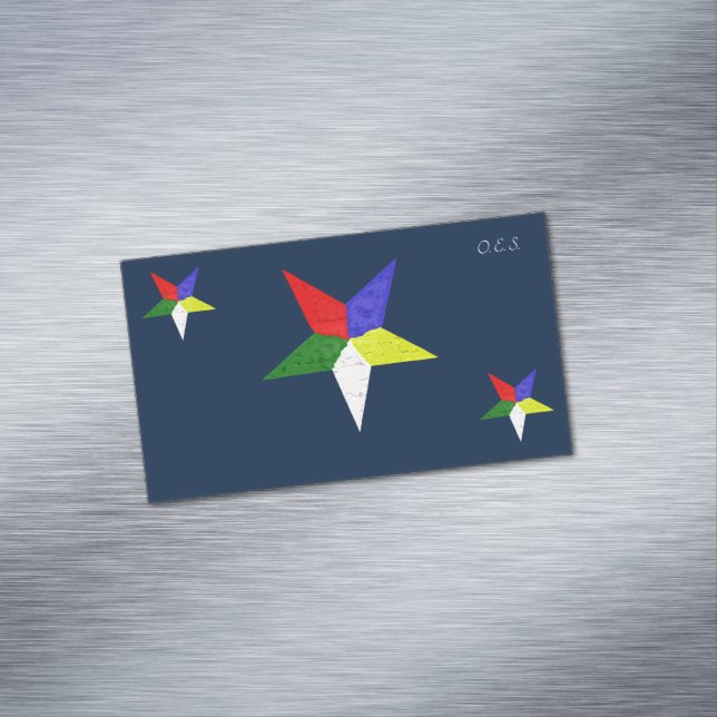Order Of The Eastern Star (Wavy)  Business Card Magnet (In Situ)