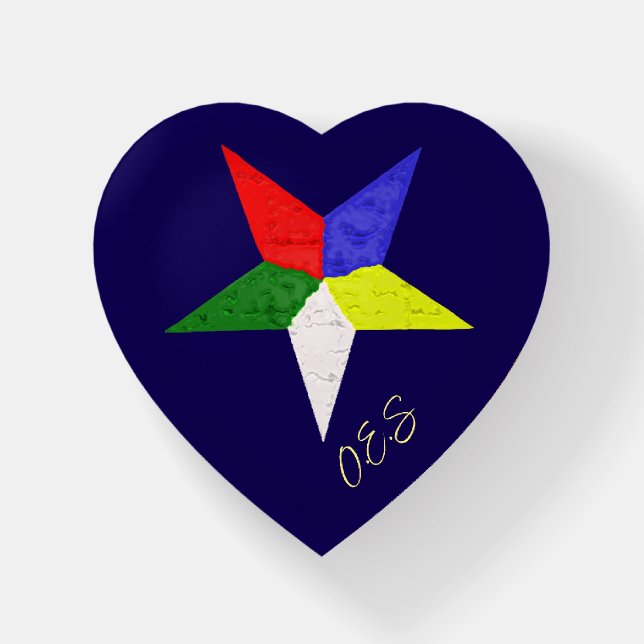 Order Of The Eastern Star (Wavy)  Paperweight (Front)
