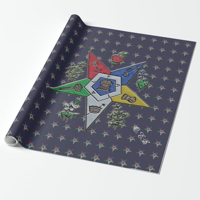 Order Of The Eastern Star Wrapping Paper (Unrolled)