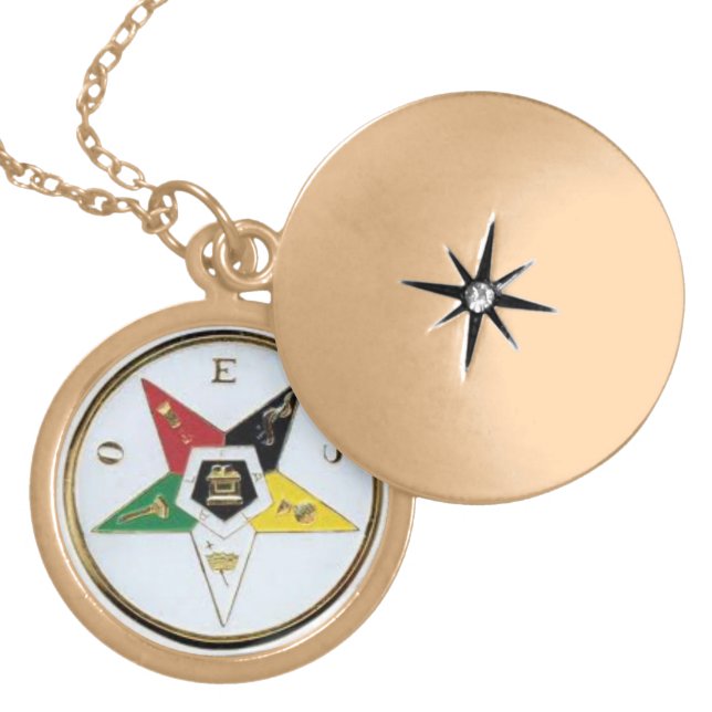 Order Of The Eastern Stars light Locket Necklace (Front)