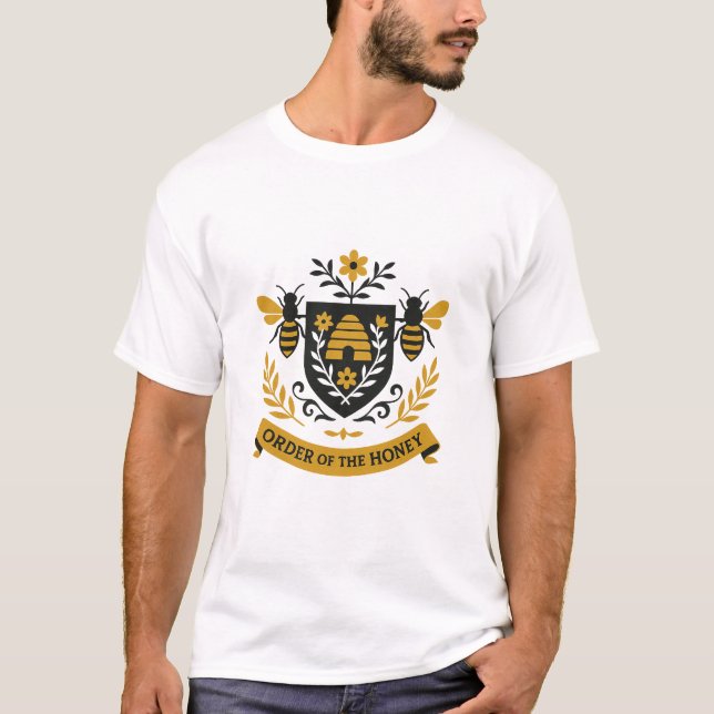 Order Of The Honey Beekeeping Crest T-Shirt (Front)