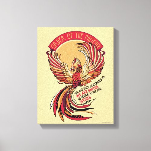 Order of the Phoenix Crosshatched Emblem Canvas Print