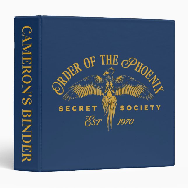 ORDER OF THE PHOENIX Secret Society Graphic 3 Ring Binder (Front/Spine)