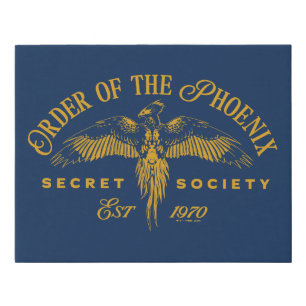 ORDER OF THE PHOENIX Secret Society Graphic Faux Canvas Print
