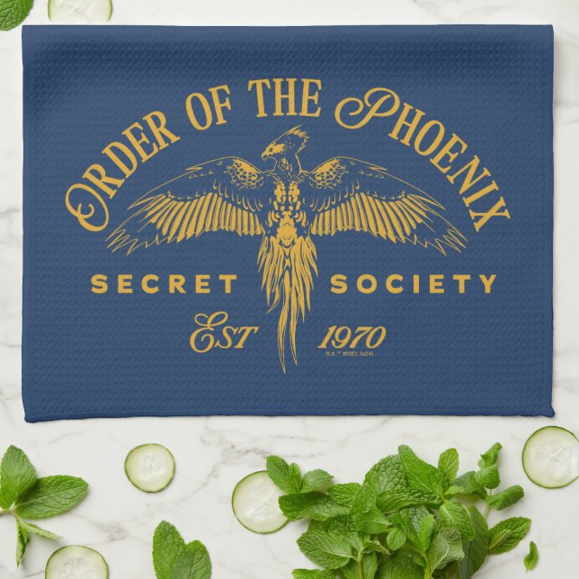 ORDER OF THE PHOENIX Secret Society Graphic Kitchen Towel (Folded)