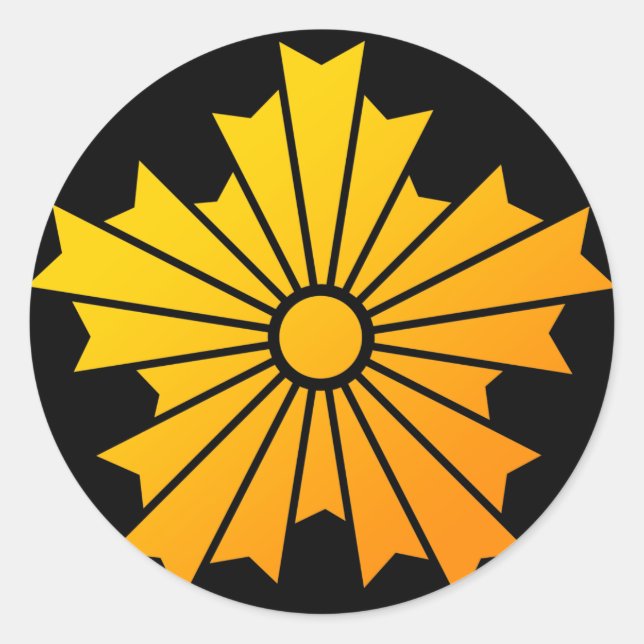 Order of the Rising Sun Classic Round Sticker (Front)