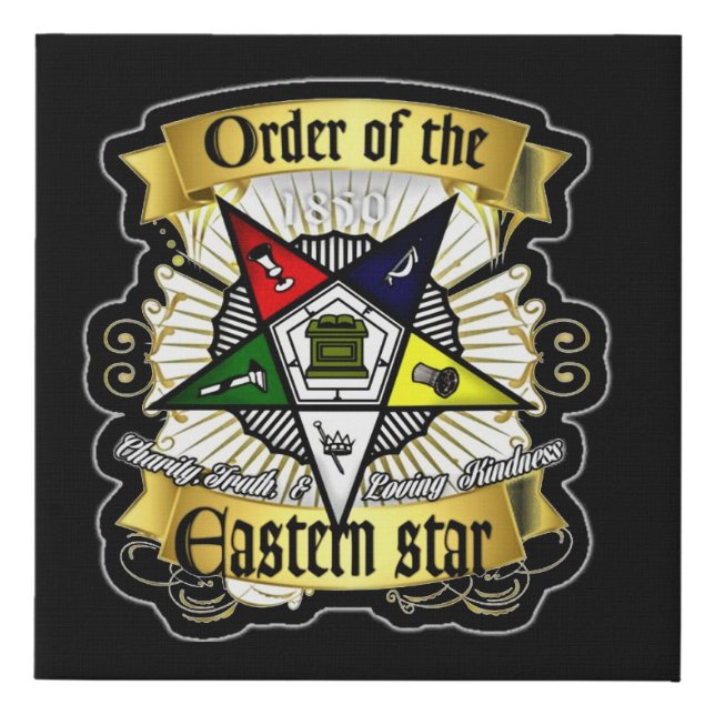 Order or Eastern Star Faux Canvas Print (Front)
