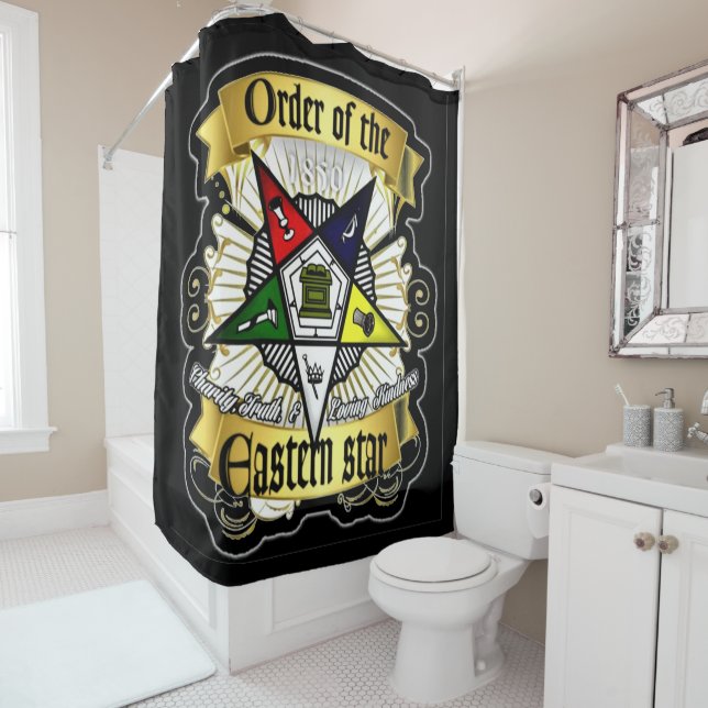 Order or Eastern Star Shower Curtain (In Situ)