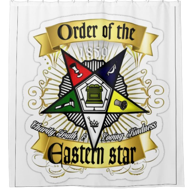 Order or Eastern Star Shower Curtain (Front)