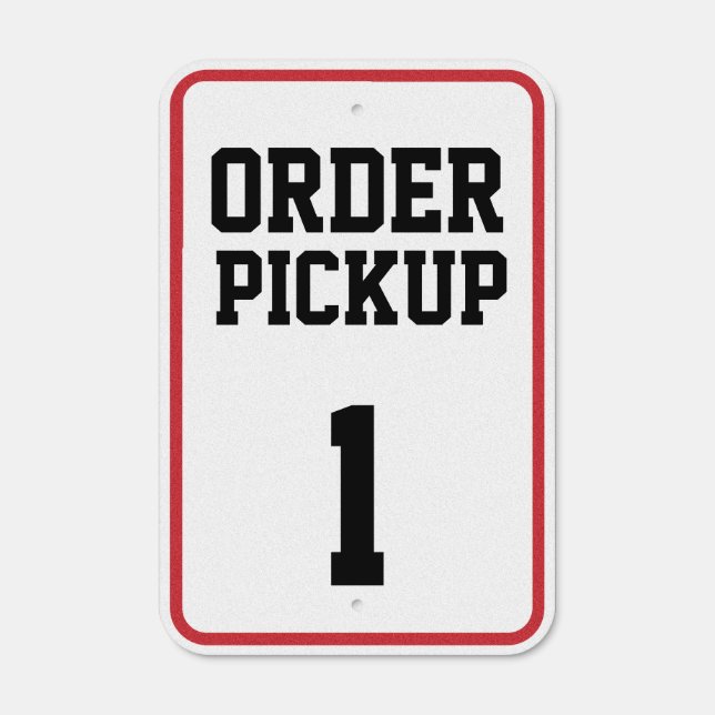 Order Pickup Metal Sign (Front)