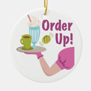 Order Up! Ceramic Ornament