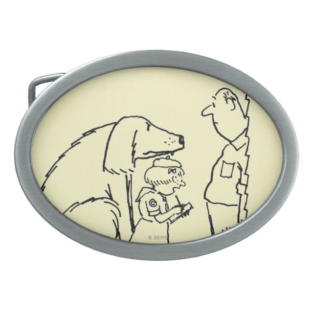 Ordering Cookies Oval Belt Buckle (Front)