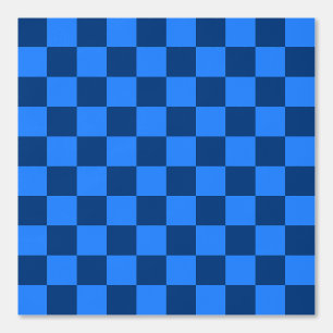 Orderly Blue Checkerboard Pattern Wallpaper