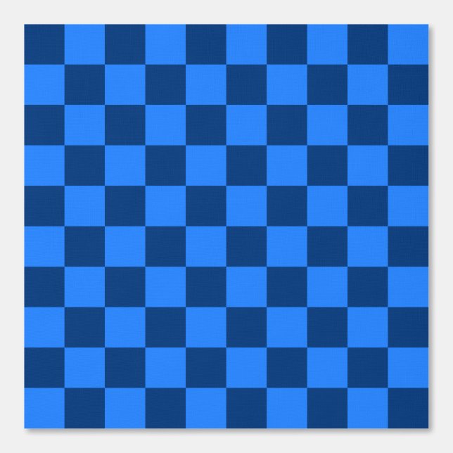 Orderly Blue Checkerboard Pattern Wallpaper (Front)
