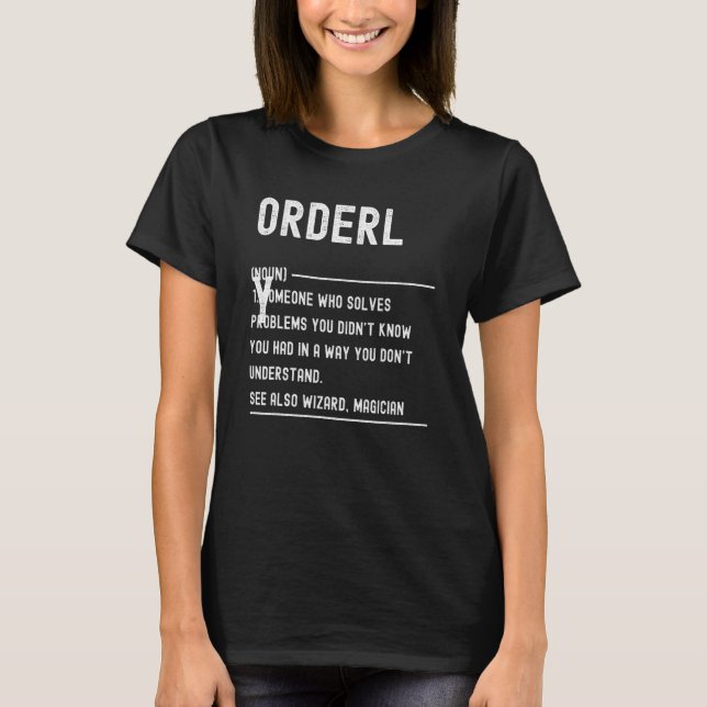 Orderly Definition   Job Title T-Shirt (Front)