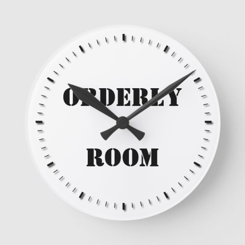 Orderly Room Round Clock