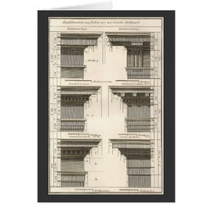 Orders of Architecture, Vintage Entablatures Cards