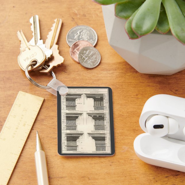 Orders of Architecture, Vintage Entablatures Keychain (Desk)