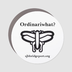 Ordinariate locust logo round car magnet