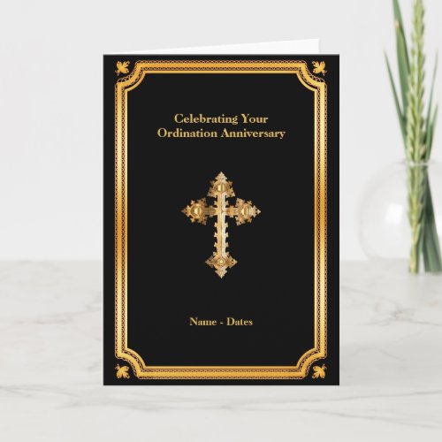 Ordination Anniversary ANY  25th 30th 40th 50th Card