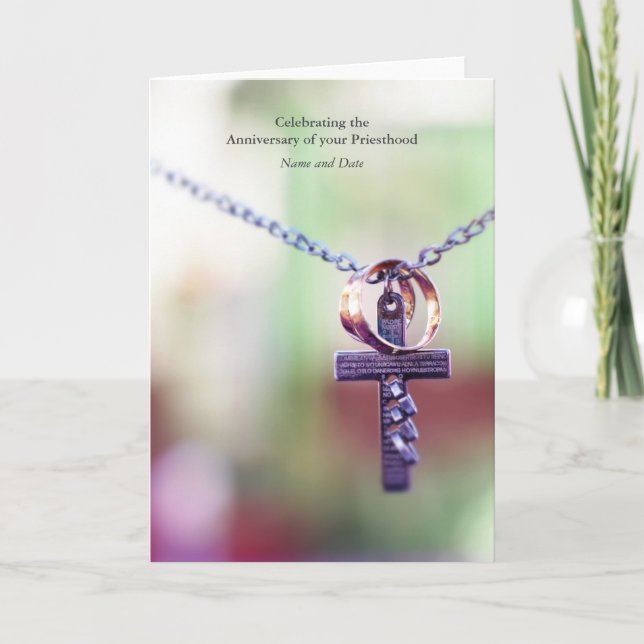 Ordination Anniversary ANY 25th 30th 40th 50th Card (Front)