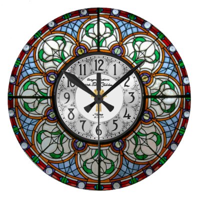 Ordination Anniversary Stained Glass 25th 50th ANY Large Clock