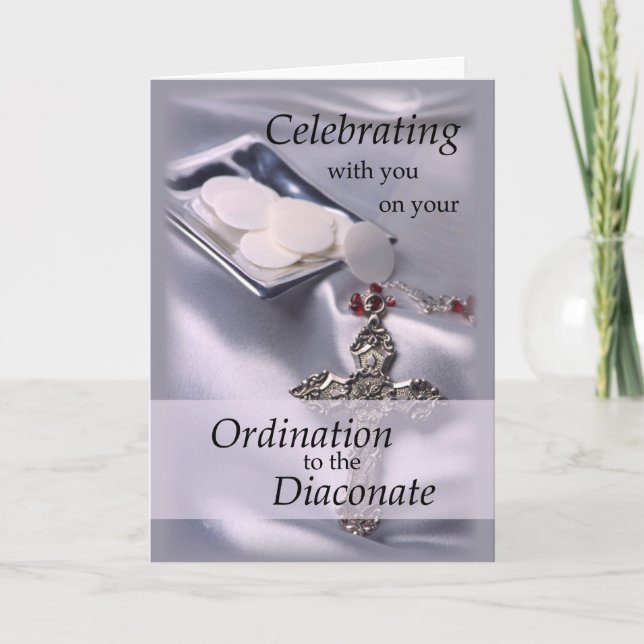 Ordination Congratulations Diaconate, Deacon Hosts Card (Front)