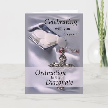 Ordination Congratulations Diaconate  Deacon Hosts Card by sandrarosecreations at Zazzle