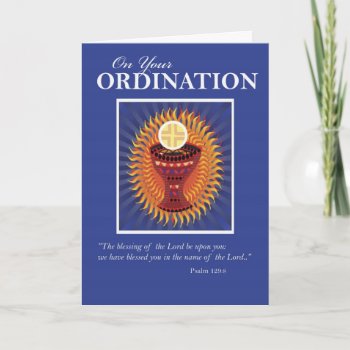 Ordination Congratulations Host And Cup Card by sandrarosecreations at Zazzle
