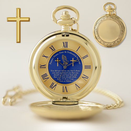 Ordination Gifts for Pastors Personalized Pocket Watch