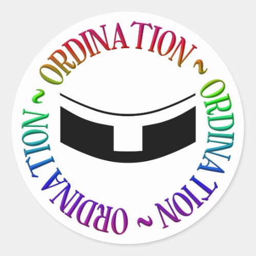Ordination _ Holy Orders Classic Round Sticker